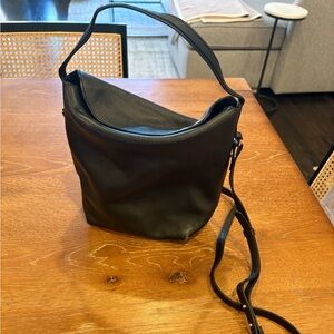 Massimo Dutti Black Leather Shoulder Bag, buttery soft!